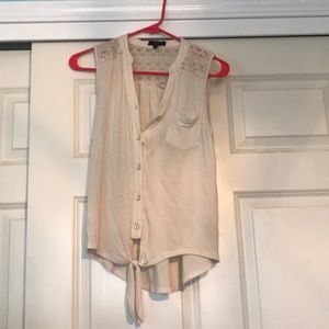 White button up tank